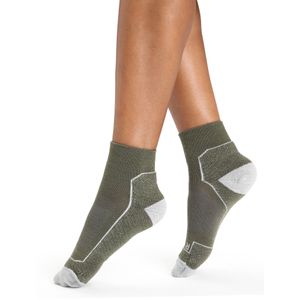 Icebreaker Women's Hike+ Light Mini Socks - Loden/Blizzard Heather/Snow