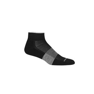 Icebreaker Men Multisport Light Mini Socks - Black/Snow/Metro Heather