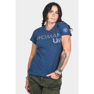 Dovetail Women's Woman Up Graphic Crew Tee - Dovetail Blue