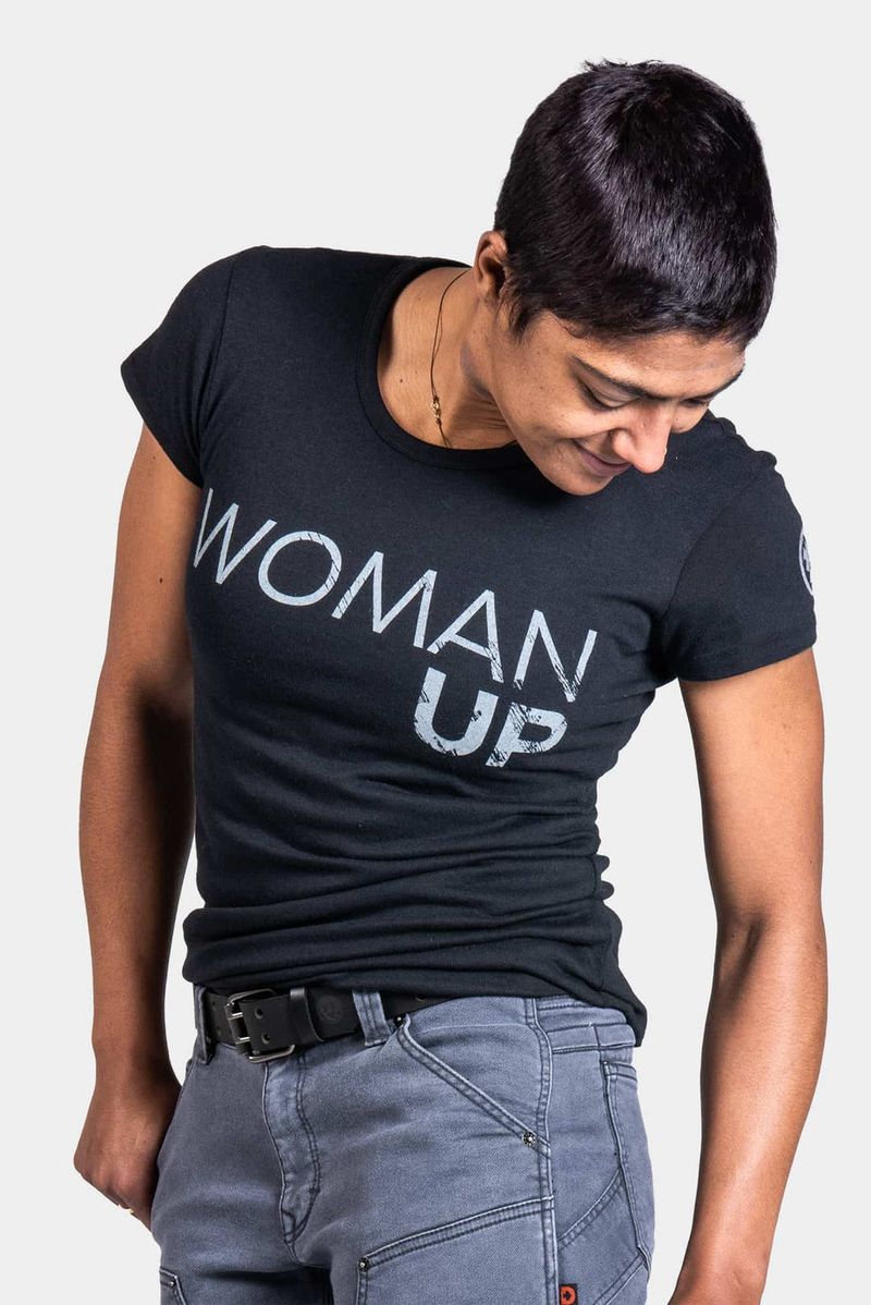 Dovetail-Women-s-Woman-Up-Graphic-Crew-Tee---Black