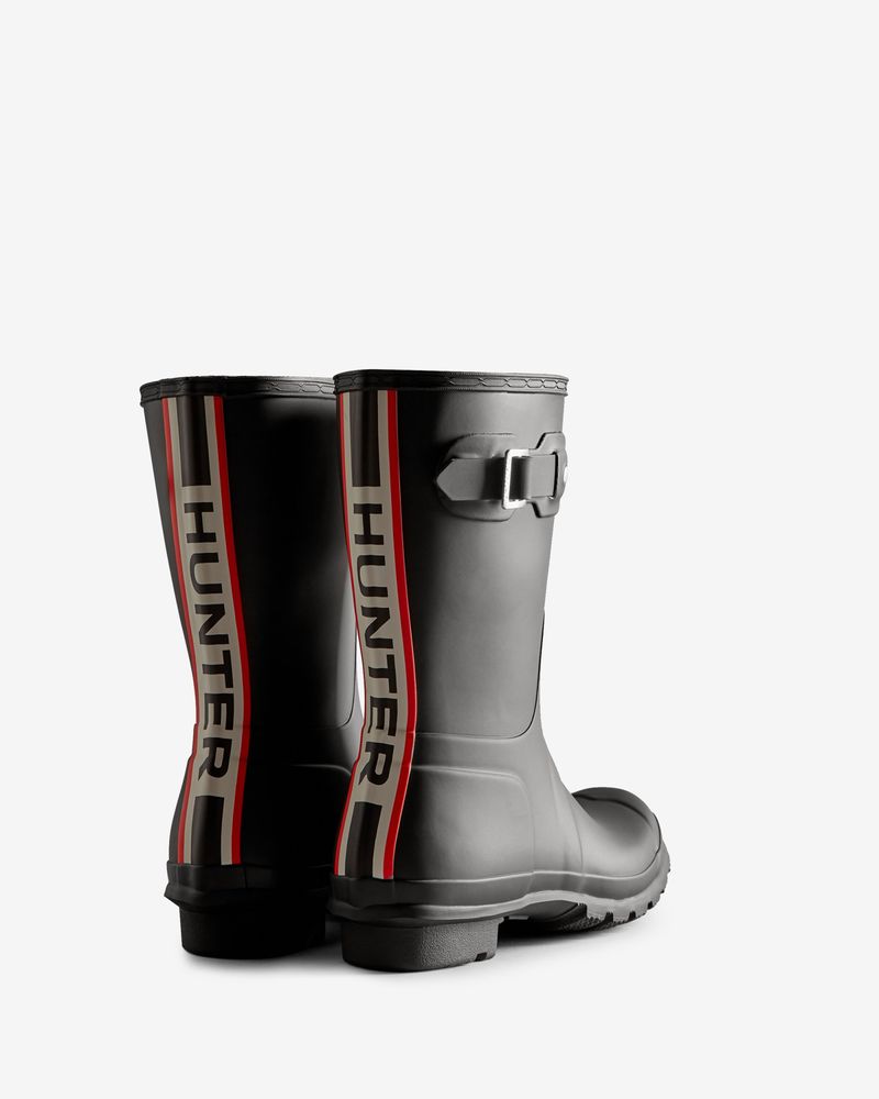 Hunter-Women-s-Tri-Colour-Logo-Backstrap-Short-Rain-Boots---Black