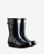 Hunter-Women-s-Original-Short-Gloss-Wellington-Boots---Navy
