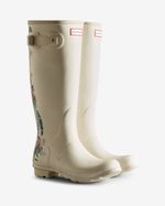 Hunter-Women-s-Botanical-Print-Tall-Rain-Boots----White