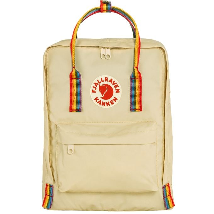 Fjallraven-Kanken-Rainbow-Backpack---Light-Oak-Rainbow-Pattern