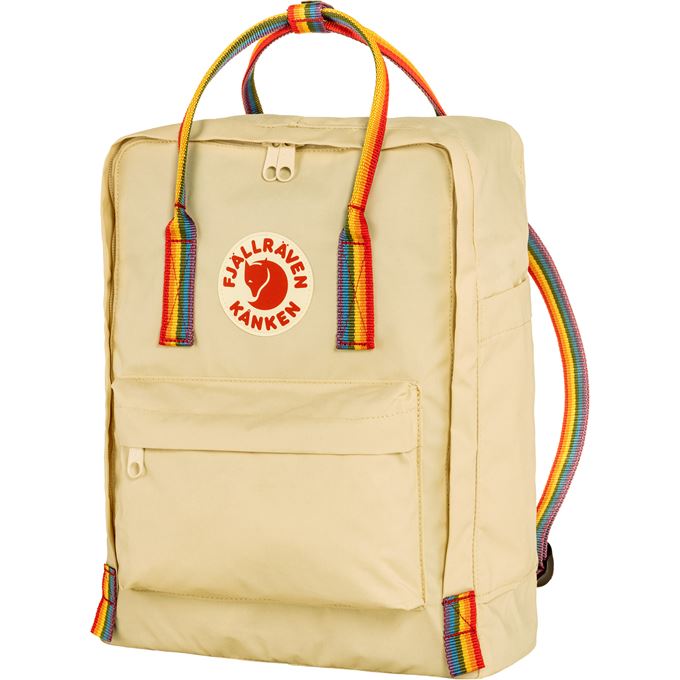 Fjallraven-Kanken-Rainbow-Backpack---Light-Oak-Rainbow-Pattern