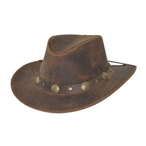 Bullhide Hats Crackled Leather Hat - Golden Brown (4070)