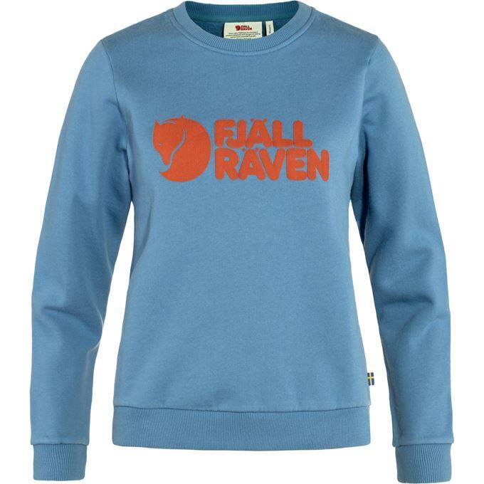 Fjallraven-Women-s-Logo-Sweater---Dawn-Blue-Terracotta-Brown