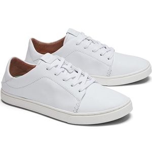 Olukai Women's Pehuea Li ‘Ili Leather Sneakers - White