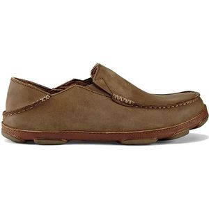 Olukai Men's Moloa Leather Slip-On Shoes -  Ray/toffee