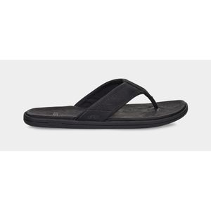 Ugg Men's Seaside Leather Flip Flop - Black