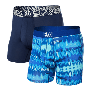 Saxx Men's Vibe Boxer Brief 2 Pk - Optic Tie Dye/Navy Tile (SXPP2V-OTT)