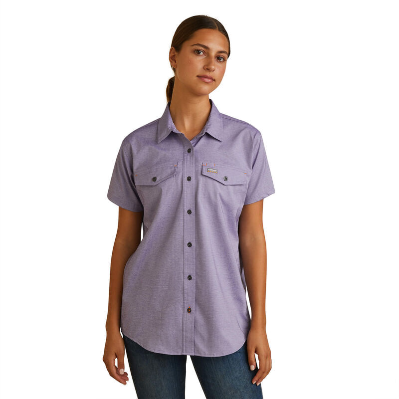 Ariat-Women-s-Rebar-Made-Tough-VentTEK-DuraStretch-Work-Shirt---Corsican-Blue-Heather