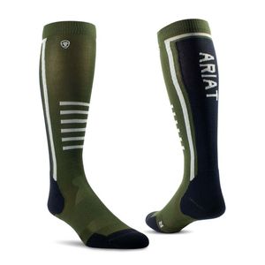 Ariat Unisex AriatTEK Slimline Performance Socks - Beetle/Black