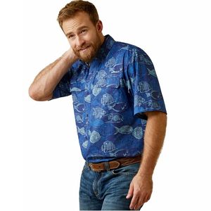 Ariat Men's VentTEK Outbound Classic Fit Shirt - Skyfall