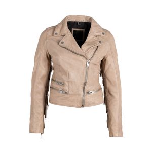 Mauritius Women's Zoe Leather Jacket - Beige