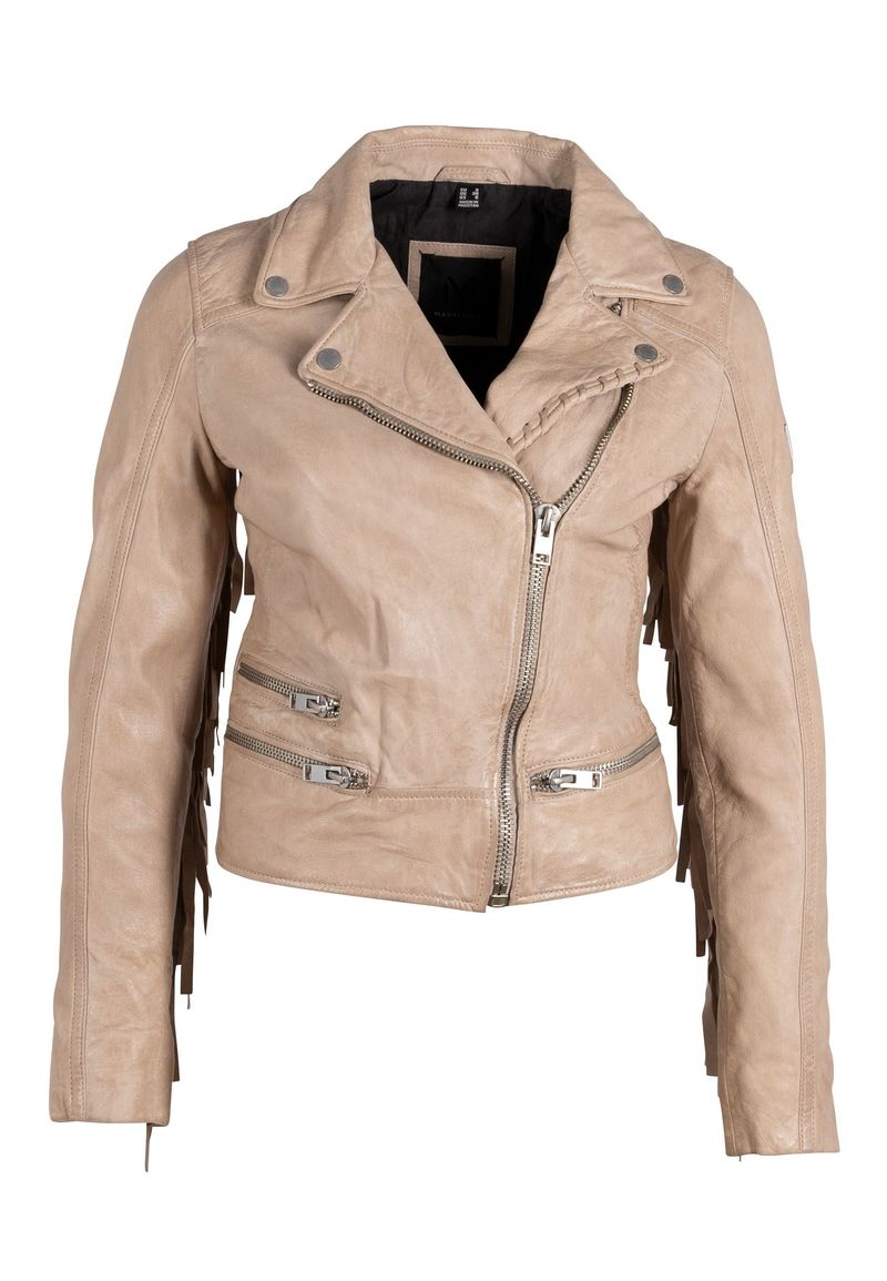 Mauritius Women s Zoe Leather Jacket Beige W ZOE RF JACKET BEIGE BEIGE L