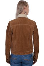 Scully-Women-s-Suede-Jean-Jacket--L1019----Cinnamon