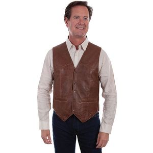 Scully Men's All Leather Vest (1035) - Brown