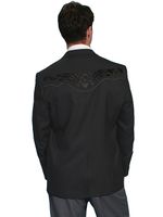 Scully-Men-s-Polyester-Button-Front-Blazer--P-733----Black