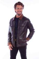 Scully-Men-s-Zip-Front-Pocket-Leather-Jacket--2051----Chocolate