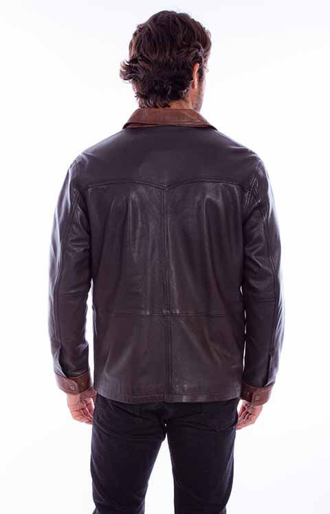 Scully-Men-s-Zip-Front-Pocket-Leather-Jacket--2051----Chocolate