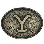 Montana-Silversmiths-The-Yellowstone-Y-Filigree-Oval-Belt-Buckle--A913YEL-