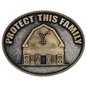 Montana Silversmiths The Yellowstone Y Protect Family Attitude Belt Buckle (A909YEL)