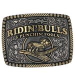 Montana-Silversmiths-Dale-Brisby-Bulls---Fools-Attitude-Belt-Buckle--A917DB-