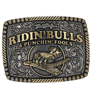 Montana Silversmiths Dale Brisby Bulls & Fools Attitude Belt Buckle (A917DB)