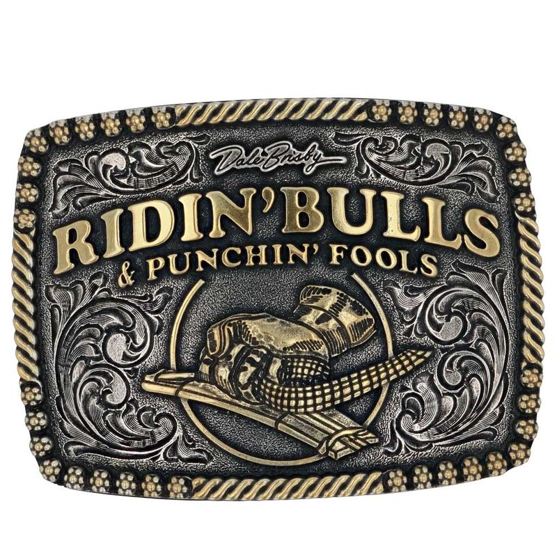 Montana-Silversmiths-Dale-Brisby-Bulls---Fools-Attitude-Belt-Buckle--A917DB-