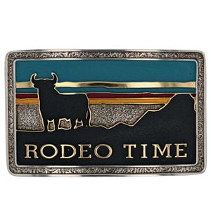 Montana Sivlersmiths Rodeo Time Southwestern Attitude Belt Buckle (A919DB)