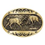 Montana-Silversmiths-Fighting-Elk-Brass-Heritage-Attitude-Belt-Buckle--60800C-