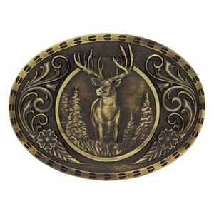 Montana Silversmiths Heritage Outdoor Series Wild Stag Carved Buckle (A507C)