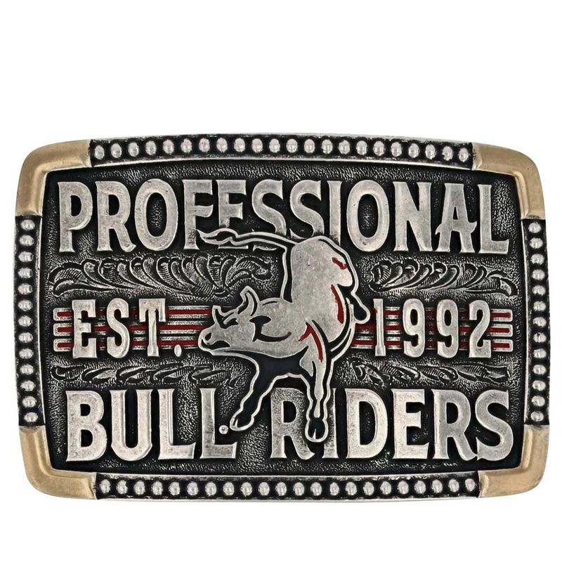 Bull riding shop belt buckle