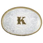 Montana-Silversmiths-Initial-K-Silver-Engraved-Gold-Trim-Western-Belt-Buckle--700K-