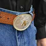 Montana-Silversmiths-Initial-N-Silver-Engraved-Gold-Trim-Western-Belt-Buckle--700N-