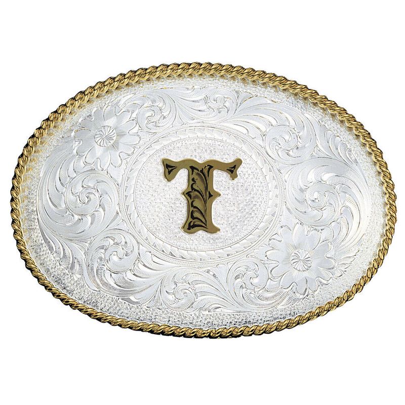 Montana-Silversmiths-Initial-T-Silver-Engraved-Gold-Trim-Western-Belt-Buckle--700T-