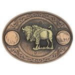 Montana-Sliversmiths-Miner-s-Nickel-Belt-Buckle-with-Buffalo--4050BLB-91-