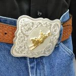 Montana-Silversmiths-Scalloped-Silver-Western-Belt-Buckle-with-Bull-Rider--61669-528-