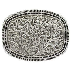 Montana Silversmiths Antiqued Pinpoints and Twisted Rope Trim Buckle (28400RTS)