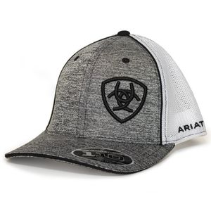 Ariat Men's Offset Logo Cap - Grey/Black/White