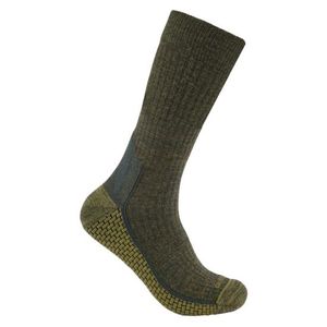 Carhartt Men's Force® Grid Midweight Synthetic-Merino Wool Blend Crew Sock  - Olive