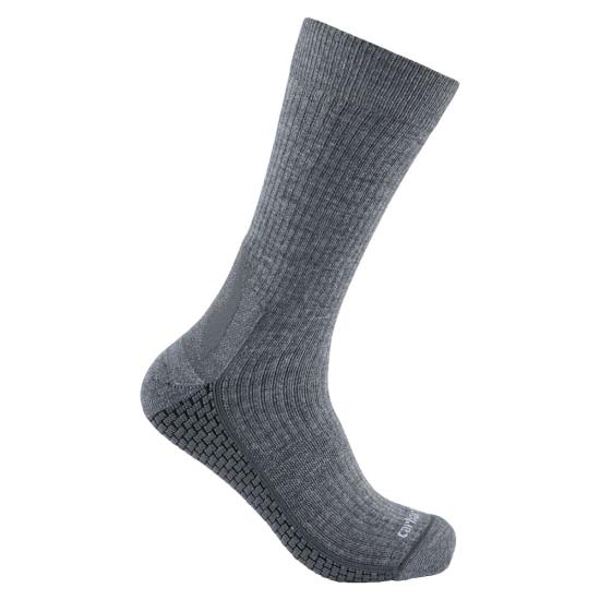Carhartt-Men-s--Force®-Grid-Midweight-Crew-Sock-SC9230M----Asphalt-Heather