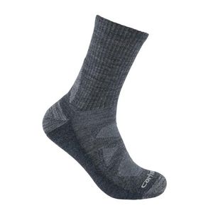 Carhartt Men's Midweight Merino Wool Blend Short Crew Sock - Carbon Heather