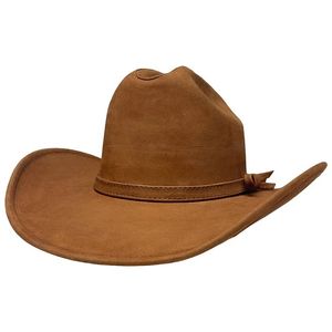 Gorge Men's Leather Cattleman Cowboy Hat - Copper