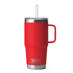 Yeti Rambler 739ml(25oz) Mug With Straw Lid - Rescue Red