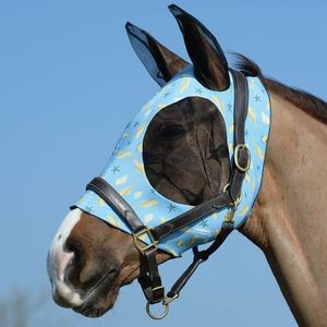 Weatherbeeta Stretch Bug Eye Saver Fly Mask with Ears - Seahorse Print