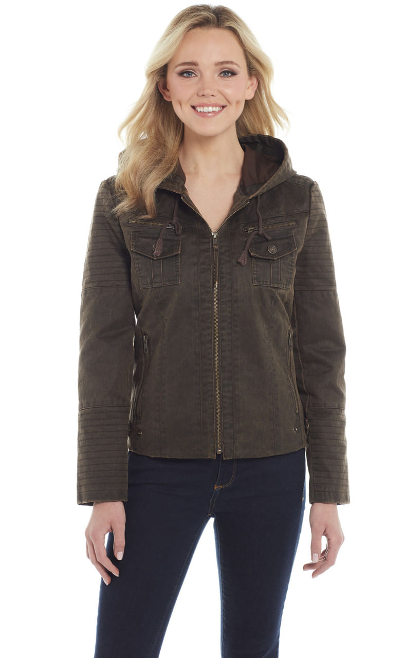 Cripple-Creek-Women-s-Enzyme-Washed-Cotton-Hooded-Zip-Front-Jacket---Chocolate