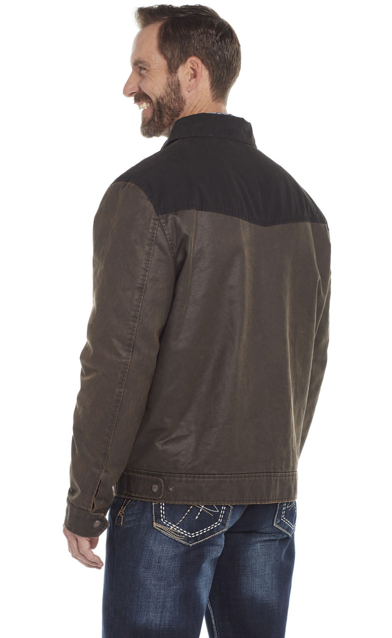 Cripple-Creek-Men-s-Two-Tone-Enzyme-Washed-Cotton-Zip-Front-Ranch-Jacket---Antique-Brown