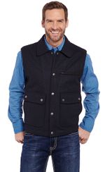 Cripple-Creek-Men-s-Wool-Melton-Vest-With-Nubuck-Leather-Trim---Heather-Black